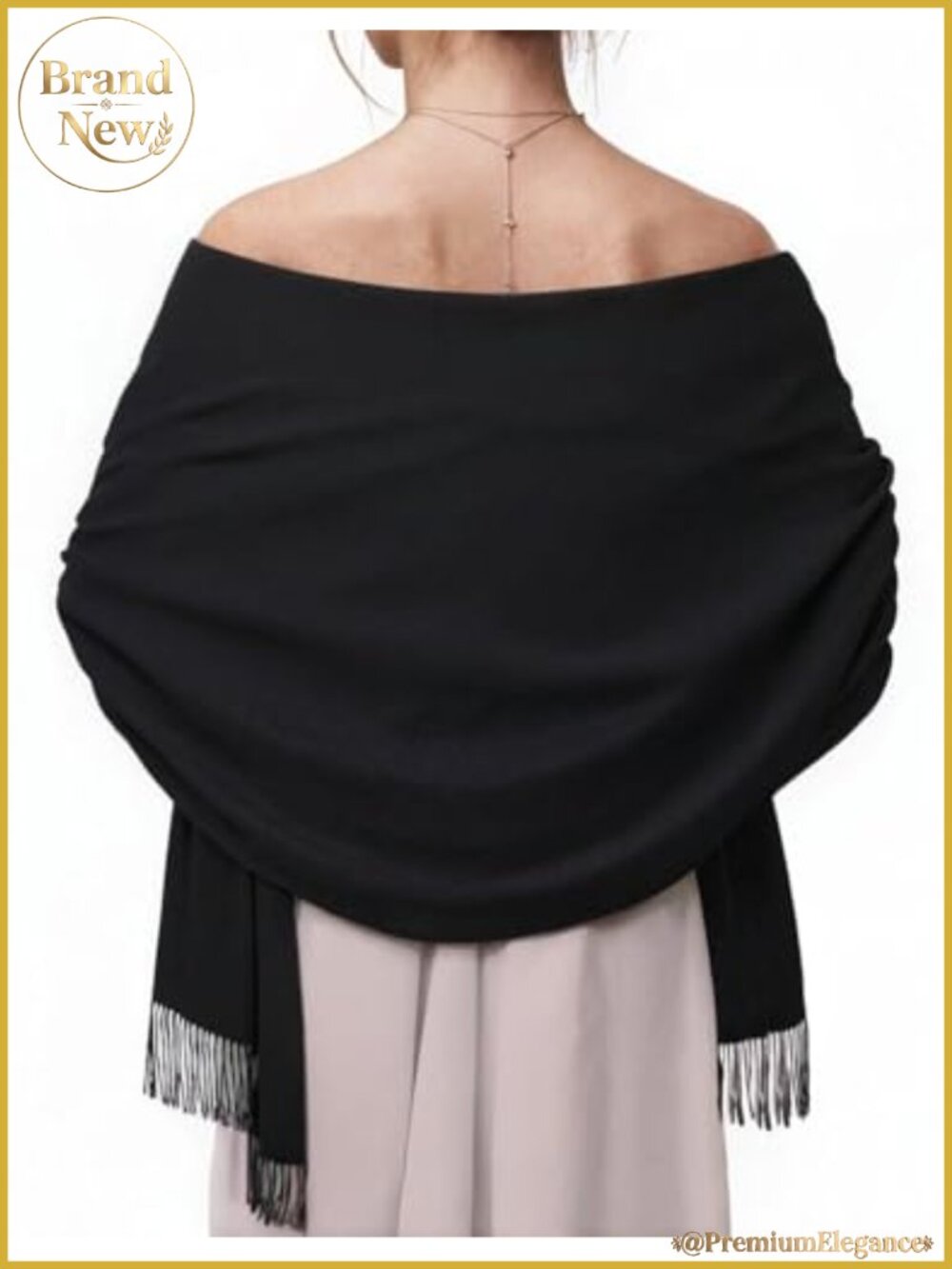 Womens Pashmina Shawl Wrap Scarf Viscose Polyester Wedding Evening